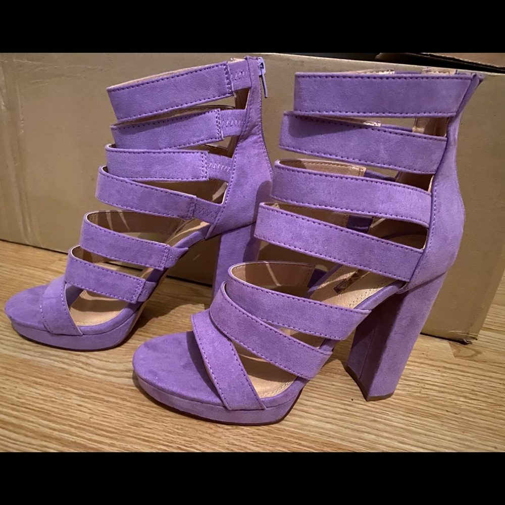 Purple strap heels new